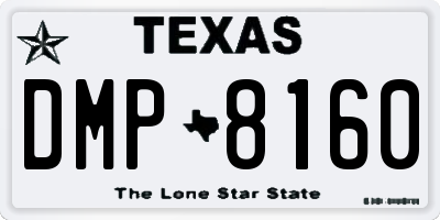 TX license plate DMP8160