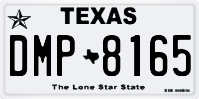 TX license plate DMP8165