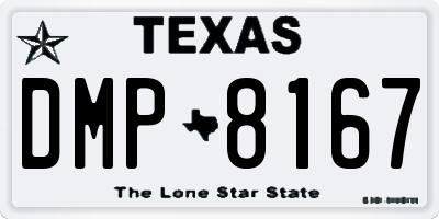 TX license plate DMP8167