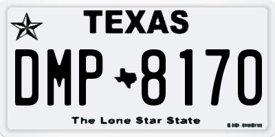 TX license plate DMP8170