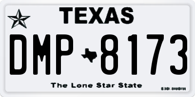TX license plate DMP8173