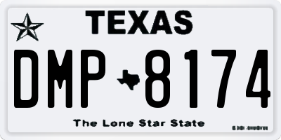 TX license plate DMP8174