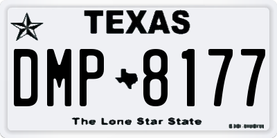 TX license plate DMP8177