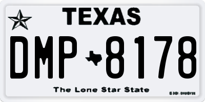 TX license plate DMP8178
