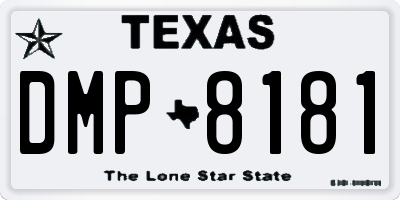 TX license plate DMP8181
