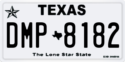TX license plate DMP8182