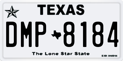 TX license plate DMP8184
