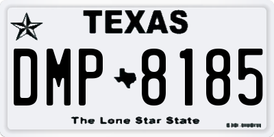 TX license plate DMP8185