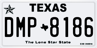 TX license plate DMP8186