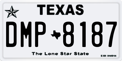 TX license plate DMP8187