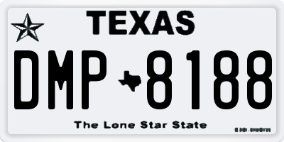 TX license plate DMP8188