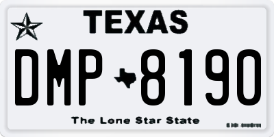 TX license plate DMP8190