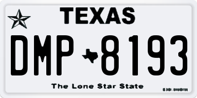 TX license plate DMP8193