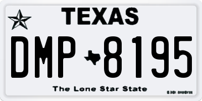 TX license plate DMP8195