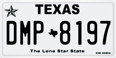TX license plate DMP8197