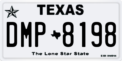 TX license plate DMP8198