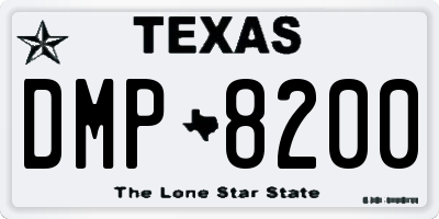 TX license plate DMP8200