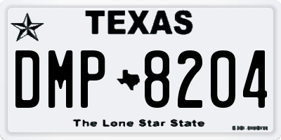 TX license plate DMP8204