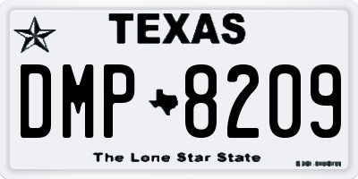 TX license plate DMP8209
