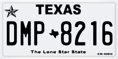 TX license plate DMP8216