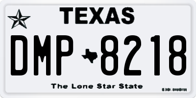 TX license plate DMP8218