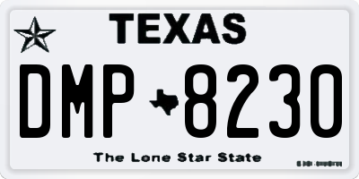 TX license plate DMP8230