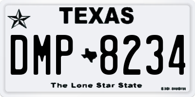 TX license plate DMP8234