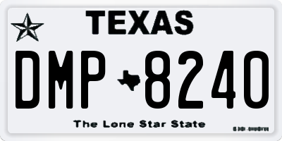 TX license plate DMP8240