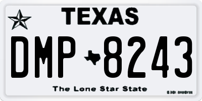 TX license plate DMP8243