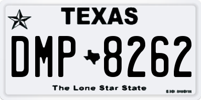 TX license plate DMP8262