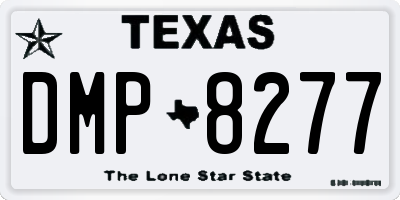 TX license plate DMP8277
