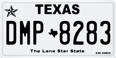 TX license plate DMP8283