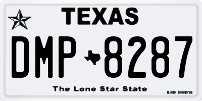 TX license plate DMP8287