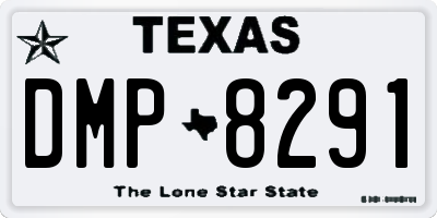TX license plate DMP8291