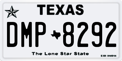 TX license plate DMP8292