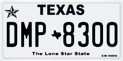 TX license plate DMP8300