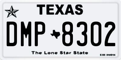 TX license plate DMP8302