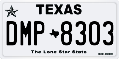 TX license plate DMP8303