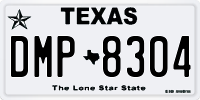 TX license plate DMP8304
