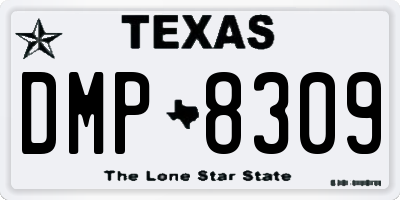 TX license plate DMP8309