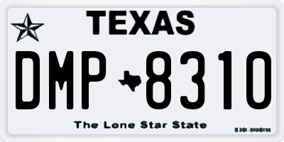 TX license plate DMP8310