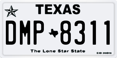 TX license plate DMP8311