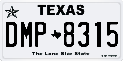 TX license plate DMP8315