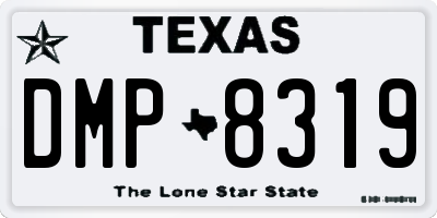TX license plate DMP8319