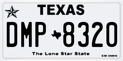TX license plate DMP8320