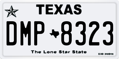 TX license plate DMP8323