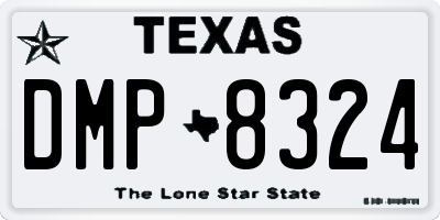 TX license plate DMP8324