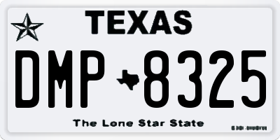 TX license plate DMP8325
