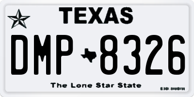 TX license plate DMP8326