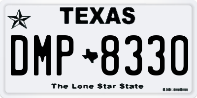 TX license plate DMP8330